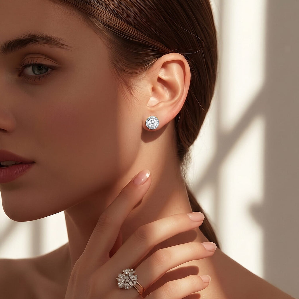 NY Close Out- 14K Yellow Gold Lab Grown Diamond (VS-GH) Earring with Push Back 2.00 Ct.