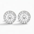 NY Close Out 14K White Gold Lab Grown Diamond (VS-GH) Earring with Push Back 2.00 Ct, Gold Wt. 3.60 Gms.