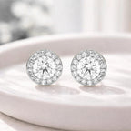 NY Close Out 14K White Gold Lab Grown Diamond (VS-GH) Earring with Push Back 2.00 Ct, Gold Wt. 3.60 Gms.