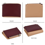La Marey - Set of 2 RFID Blocking Wallet & Card Holder - Khaki & Burgundy_8377008_7
