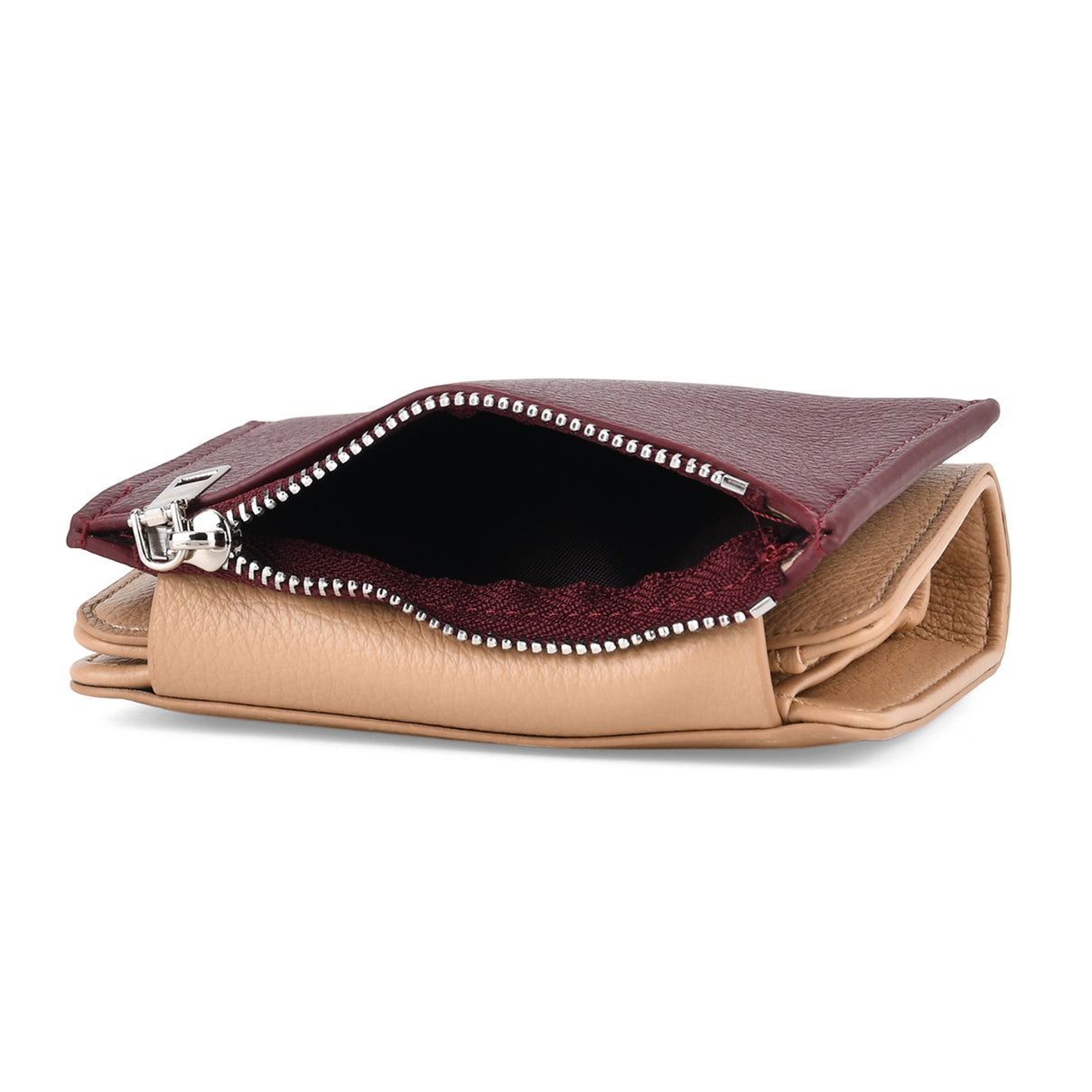 La Marey - Set of 2 RFID Blocking Wallet &amp; Card Holder - Khaki &amp; Burgundy 8377008 8