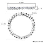 D'Joy - Moissanite Full-Eternity Band Ring in Rhodium Overlay Sterling Silver_8377013_5