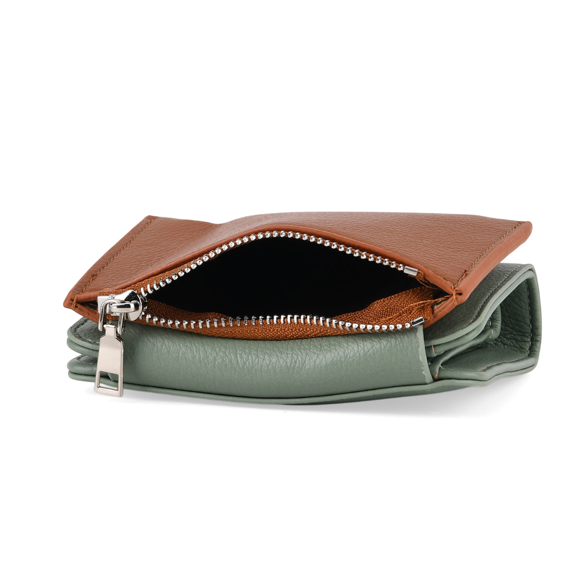 La Marey - Set of 2 RFID Blocking Wallet &amp; Card Holder - Green &amp; Tan 8377064 8