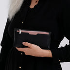 La Marey - Set of 2 RFID Blocking Wallet & Card Holder - Black & Pink_8377065_3