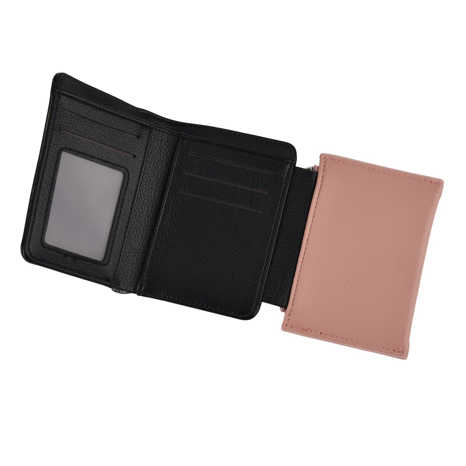 La Marey - Set of 2 RFID Blocking Wallet &amp; Card Holder - Black &amp; Pink 8377065 9