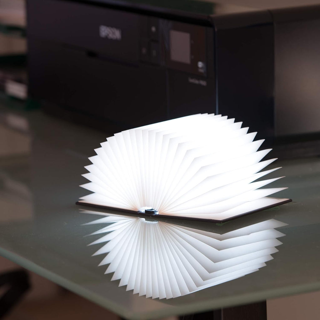 Portable 360-Degree Folding LED Book Light & Decorative Night Lamp (Battery & Micro-USB) - Black_8377291_2