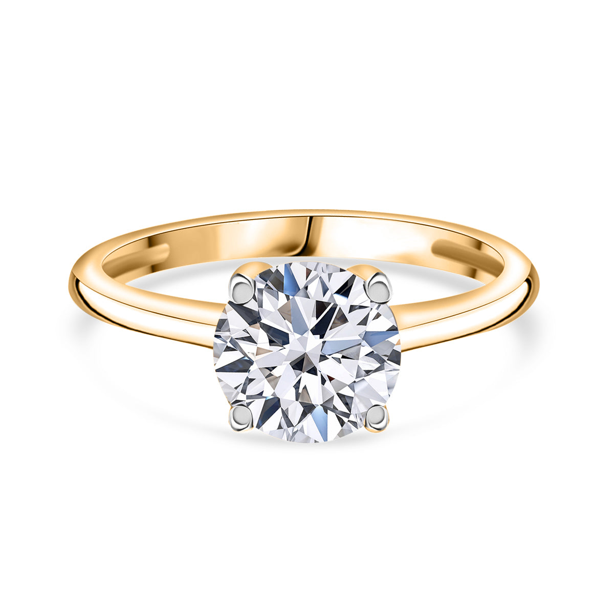 9K Yellow Gold I1-GH Lab Grown Diamond Solitaire Ring  2.00 Ct. 8377373 0