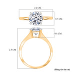 9K Yellow Gold Lab Grown Diamond (I1-I2/GH) Solitaire Ring 2.00 Ct._8377373_5