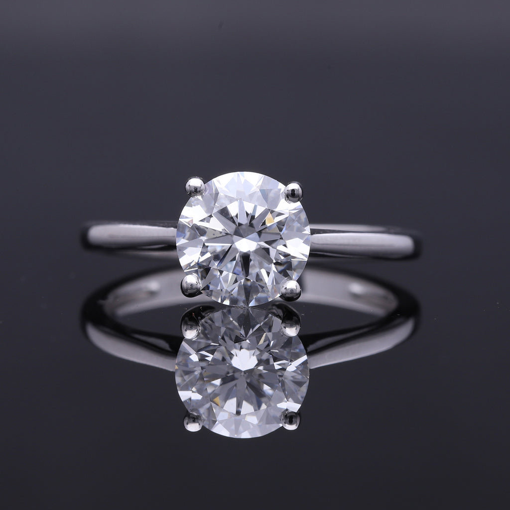 9K White Gold Lab Grown Diamond (I1-I2/GH) Solitaire Ring 2.00 Ct._8377396_1