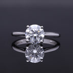 9K White Gold Lab Grown Diamond (I1-I2/GH) Solitaire Ring 2.00 Ct._8377396_1