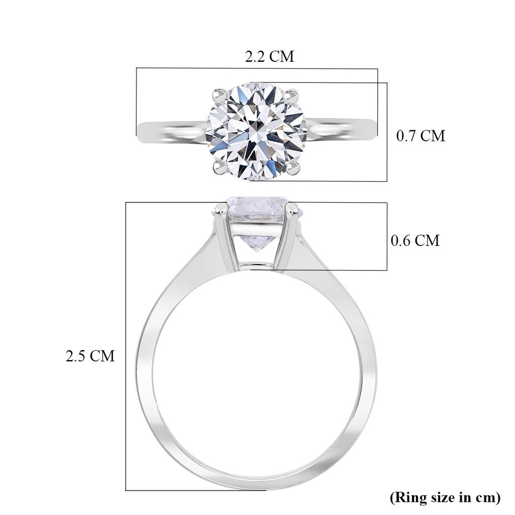 9K White Gold Lab Grown Diamond (I1-I2/GH) Solitaire Ring 2.00 Ct._8377396_5