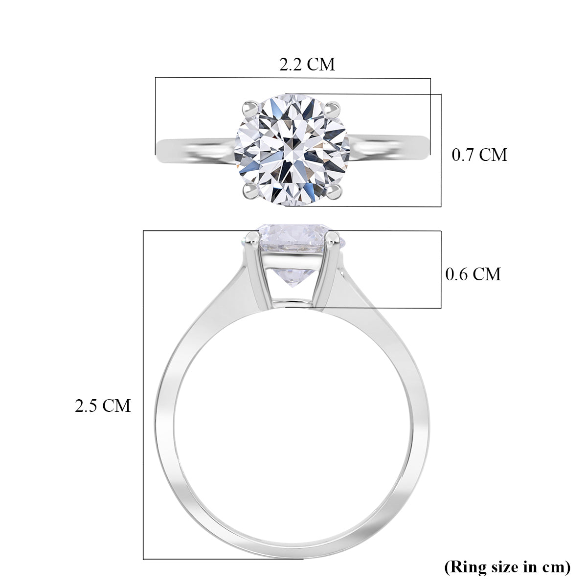 9K White Gold I1-GH Lab Grown Diamond Ring 2.00 Ct. 8377396 6