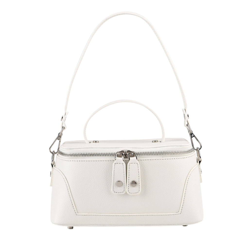 Mega Handbag Clearance Deal - Full Grain 100% Genuine Leather Handbag -White_8377461_5