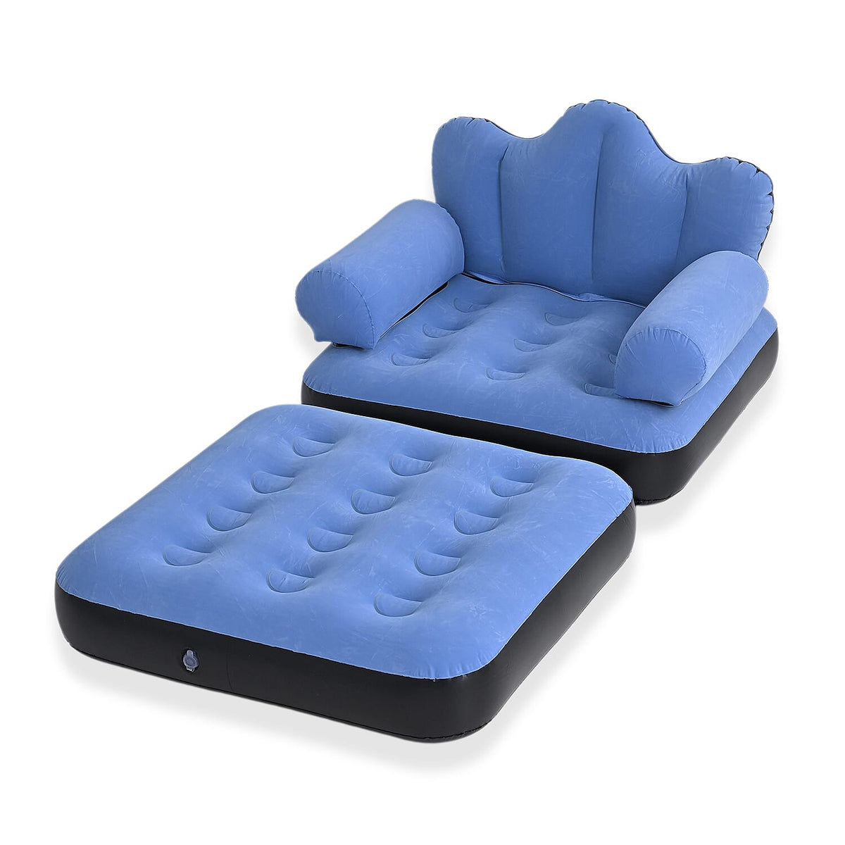 Inflatable Chair / Sofa Bed with Armrest (178 cm) - Blue V32518498 0