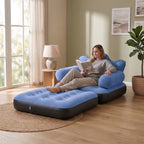 Inflatable Reclining Couch Sofa Bed with Armrest (178 cm) - Blue_8377488_1