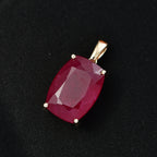Royal Bali Collection - 9K Yellow Gold African Ruby Solitaire Pendant 22.78 Ct_8377533_1