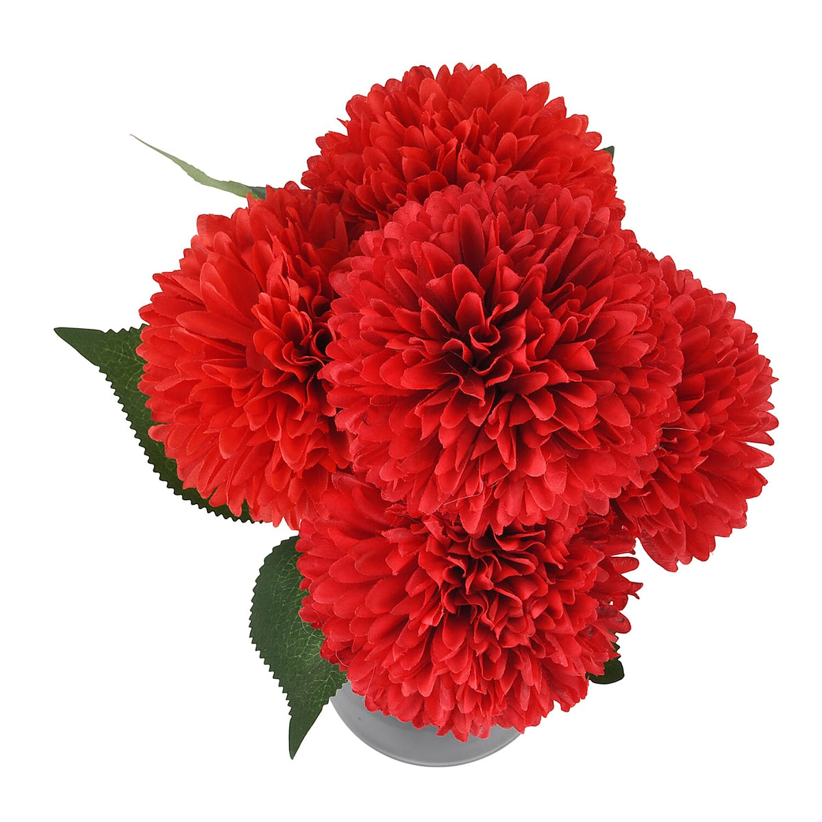 5-Heads Artificial Flower Bouquet (43cm) - Red 8377550 4