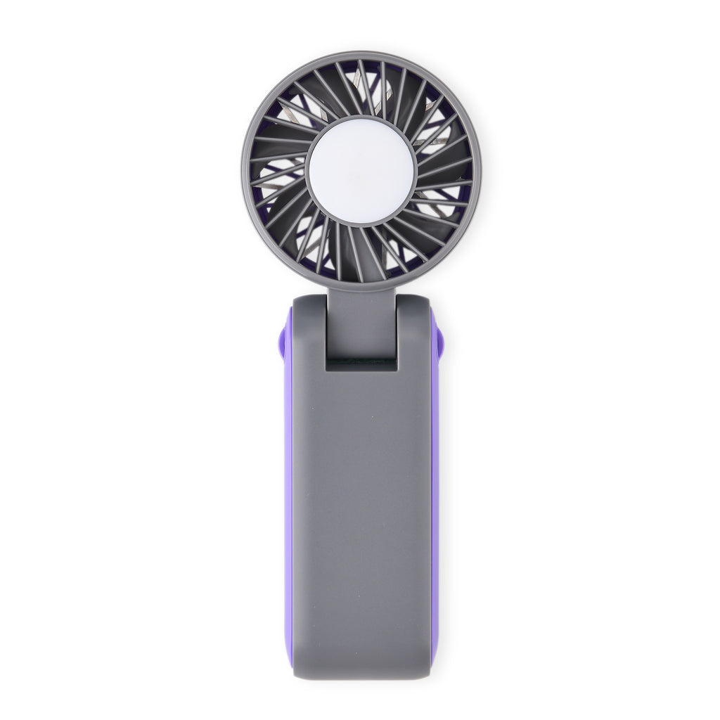 LIVMORE Portable Ice Cooling Fan - 100 Speed Rechargeable Handheld Fan with Night Light (3000mAh Battery) - Purple_8377848_3