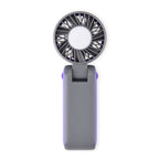 LIVMORE Portable Ice Cooling Fan - 100 Speed Rechargeable Handheld Fan with Night Light (3000mAh Battery) - Purple_8377848_3