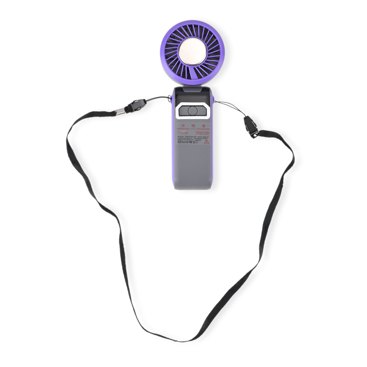 LIVMORE Portable Ice Cooling Fan - 100 Speed Gears, Rechargeable, Handheld Fan with Night Light (3000mAh Battery) - Purple V32528871 7