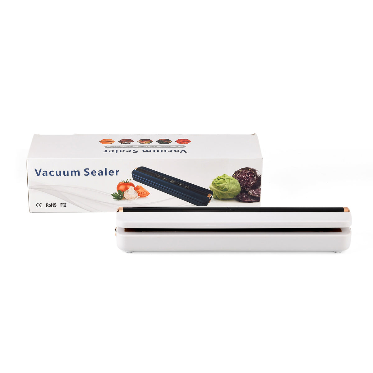 Rechargeable Vacuum Sealing Machine (1500 mAh) with 10 Bags - White V32525730 0