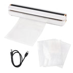 Rechargeable Wireless Vacuum Sealing Machine (1500 mAh) with 10 Bags - White_8377868_8