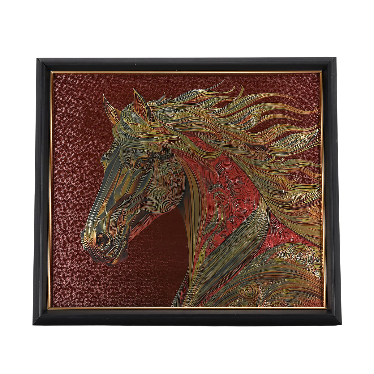 24K Gold Foil Painting of the Chaser of Light â€“ Framed Artwork (51.5 x 44.5cm) 8378395 0