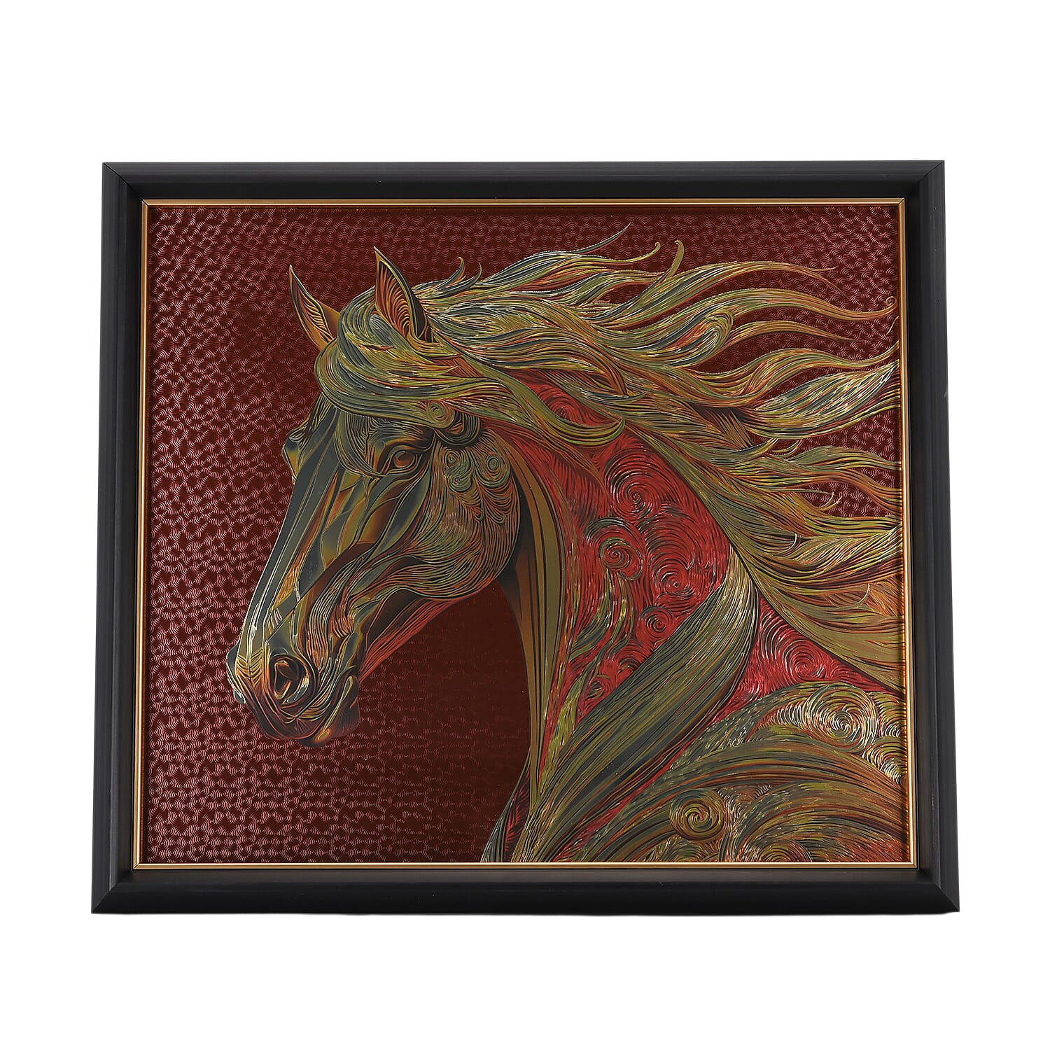 24K Gold Foil Painting of the Chaser of Light â€“ Framed Artwork (51.5 x 44.5cm) 8378395 0
