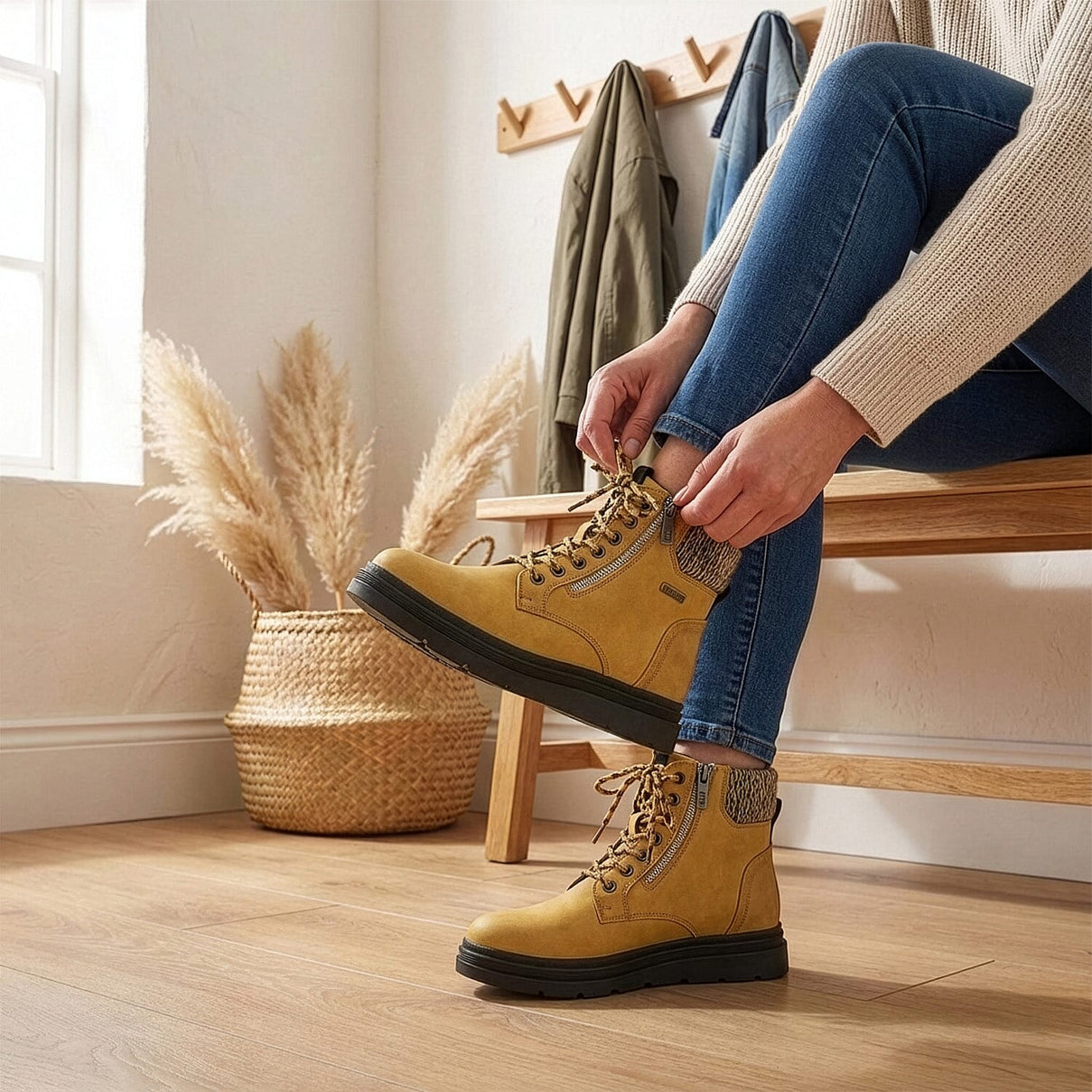 Lotus Saundra Ladies Lace Up Ankle Boots (Size 5) - Mustard V32520479 2
