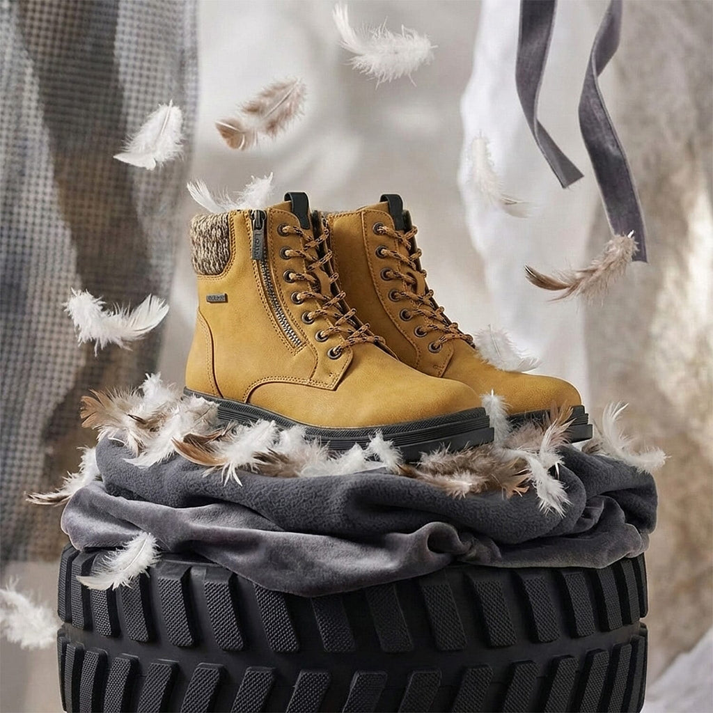Lotus Saundra Ladies Lace Up Ankle Boots (Size 5) - Mustard_8378404_3