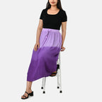 La Marey Tiered A-Line Ombre Dyed Maxi Skirt (Size L, 16-18) - Purple_8378568_4