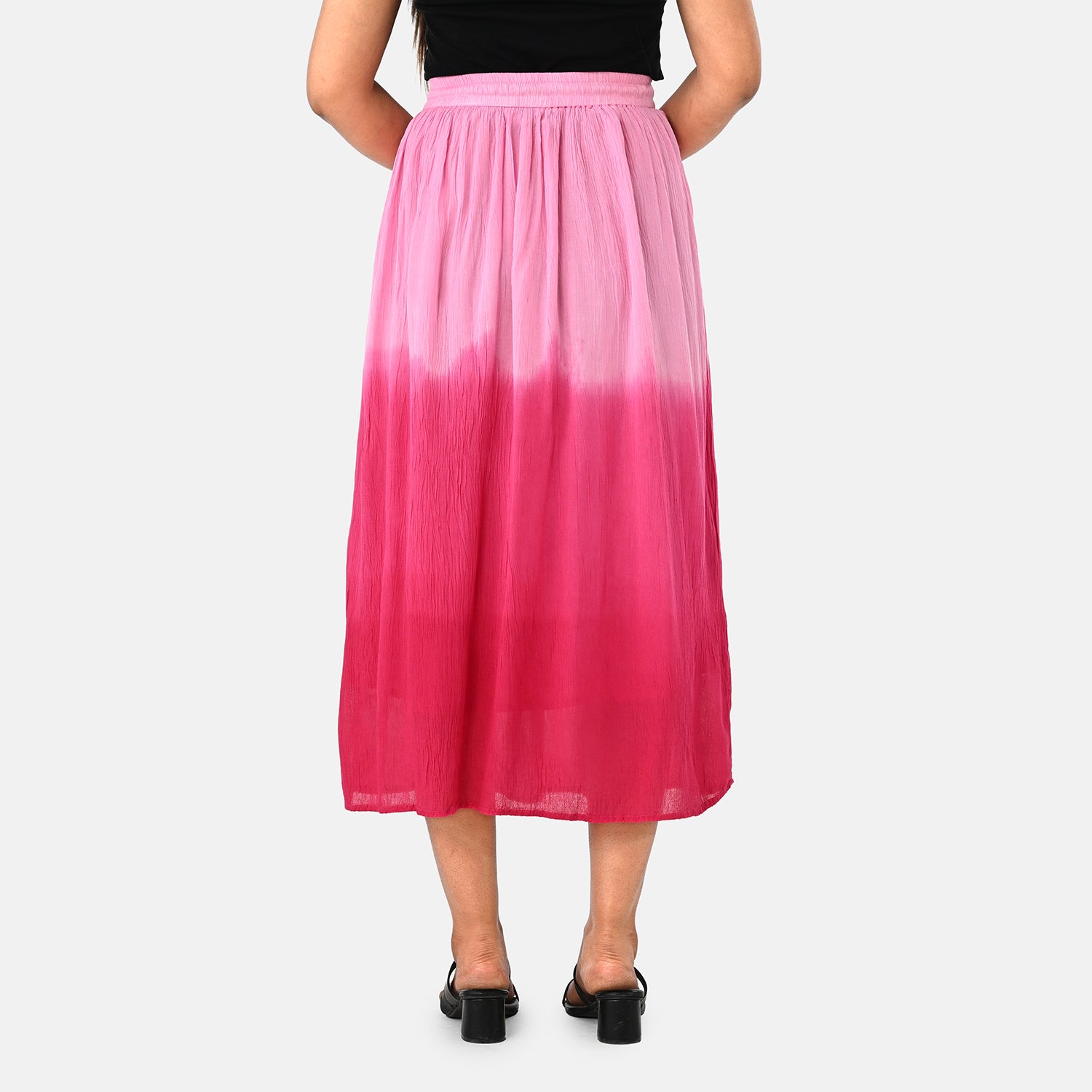La Marey Tiered A-Line Ombre Dyed Maxi Skirt (Size S, 8-10) - Pink 8378570 2