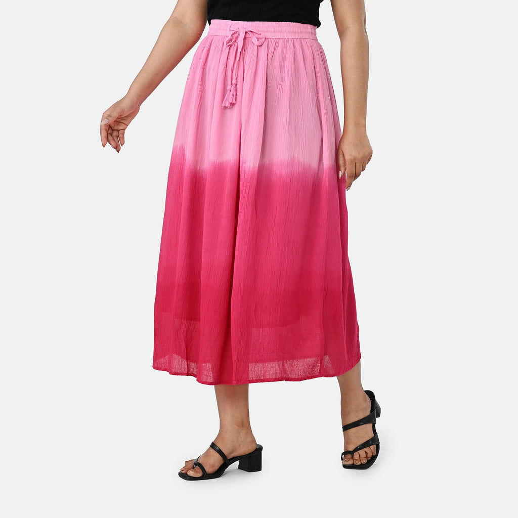 La Marey Tiered A-Line Ombre Dyed Maxi Skirt (Size S, 8-10) - Pink_8378570_3