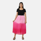 La Marey Tiered A-Line Ombre Dyed Maxi Skirt (Size M, 12-14) - Pink Shaded_8378571