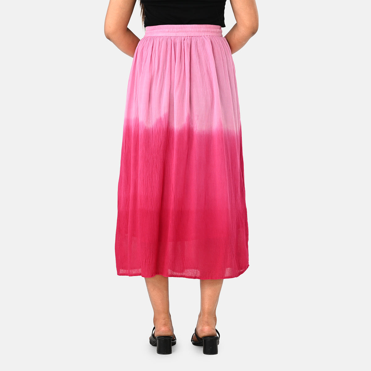 La Marey Tiered A-Line Ombre Dyed Maxi Skirt (Size M, 12-14) - Pink Shaded V32614452 3