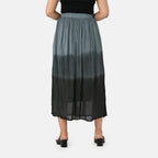 La Marey Tiered A-Line Ombre Dyed Maxi Skirt (Size M, 12-14) - Grey & Black_8378575_2
