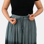 La Marey Tiered A-Line Ombre Dyed Maxi Skirt (Size M, 12-14) - Grey & Black_8378575_5