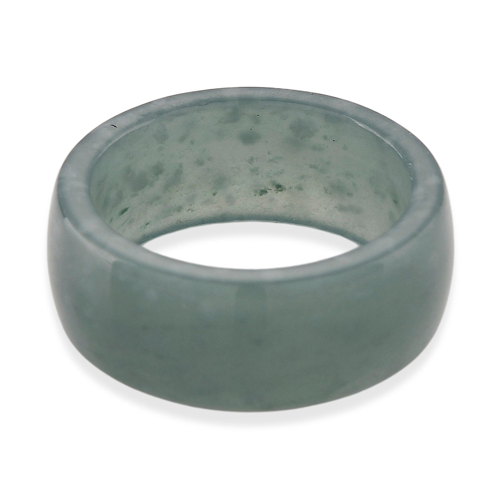 Natural Type A Jadeite 10MM Handcrafted Band Ring 45.00 Ct._8378675_4