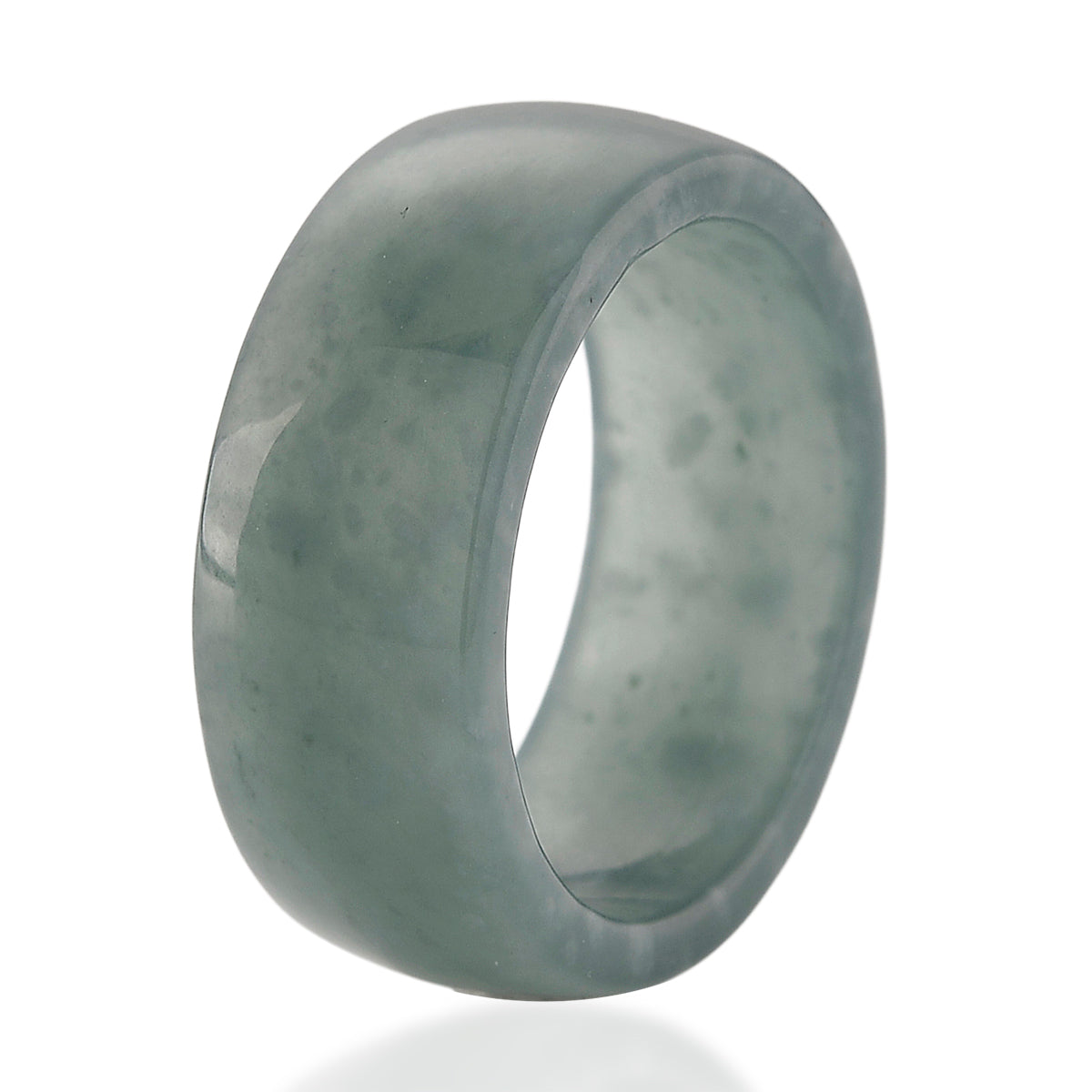Natural Type A Jadeite Jade 10MM Handcrafted Band Ring 45.00 Ct. V32530640 4