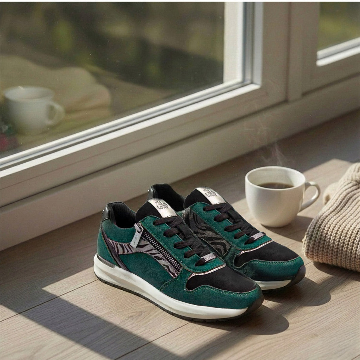 Lotus Venus Ladies Trainers (Size 5) - Green &amp; Black V32362401 4