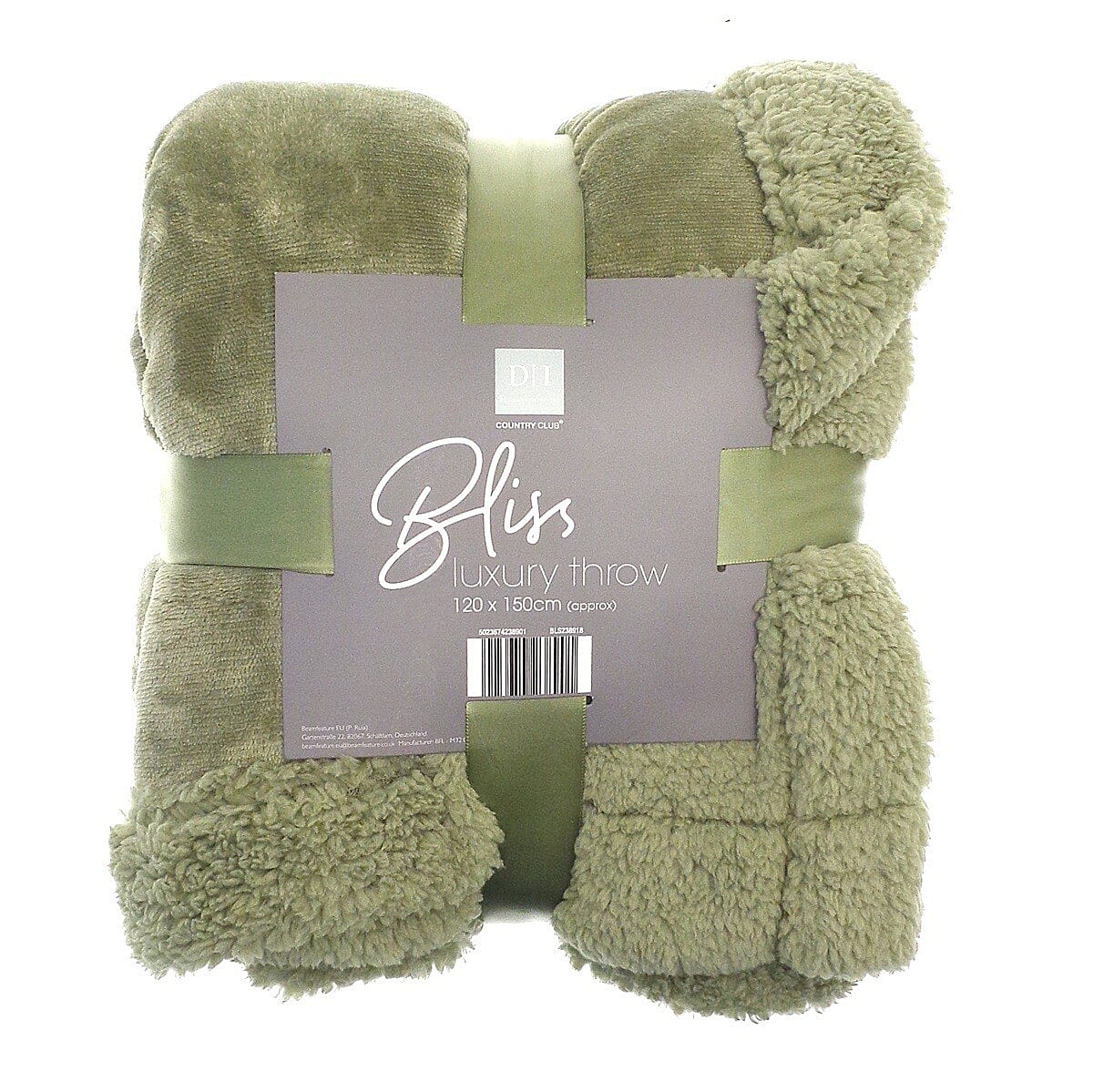 Bliss Luxury Interiors Collection - Warm Sherpa-Backed Plush Blanket 8379240 0