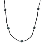Natural Black Spinel & Natural Jade Beads Necklace (Size - 18+2 Inch Ext) 60.00 Ct._8379402