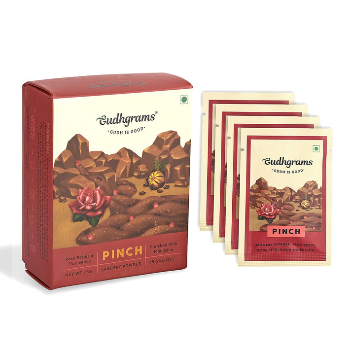 NEW LAUNCH- Gudhgrams PINCH Rose Petals - Flax Seeds Jaggery Powder 8379883 1