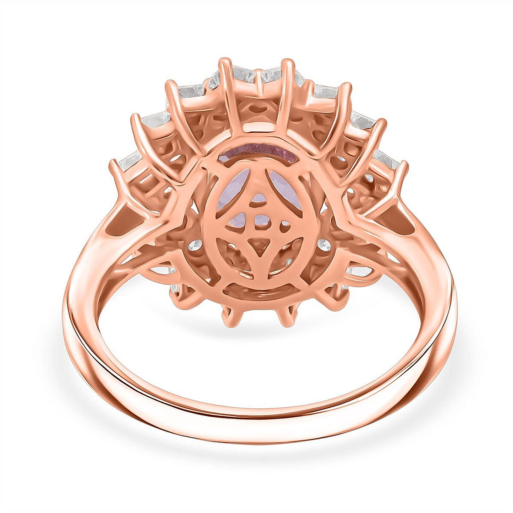 D'Joy Patroke Kunzite & Moissanite Ring in 18K Vermeil Rose Gold Sterling Silver 4.80 Ct._8380029_4