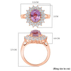D'Joy Patroke Kunzite & Moissanite Ring in 18K Vermeil Rose Gold Sterling Silver 4.80 Ct._8380029_5