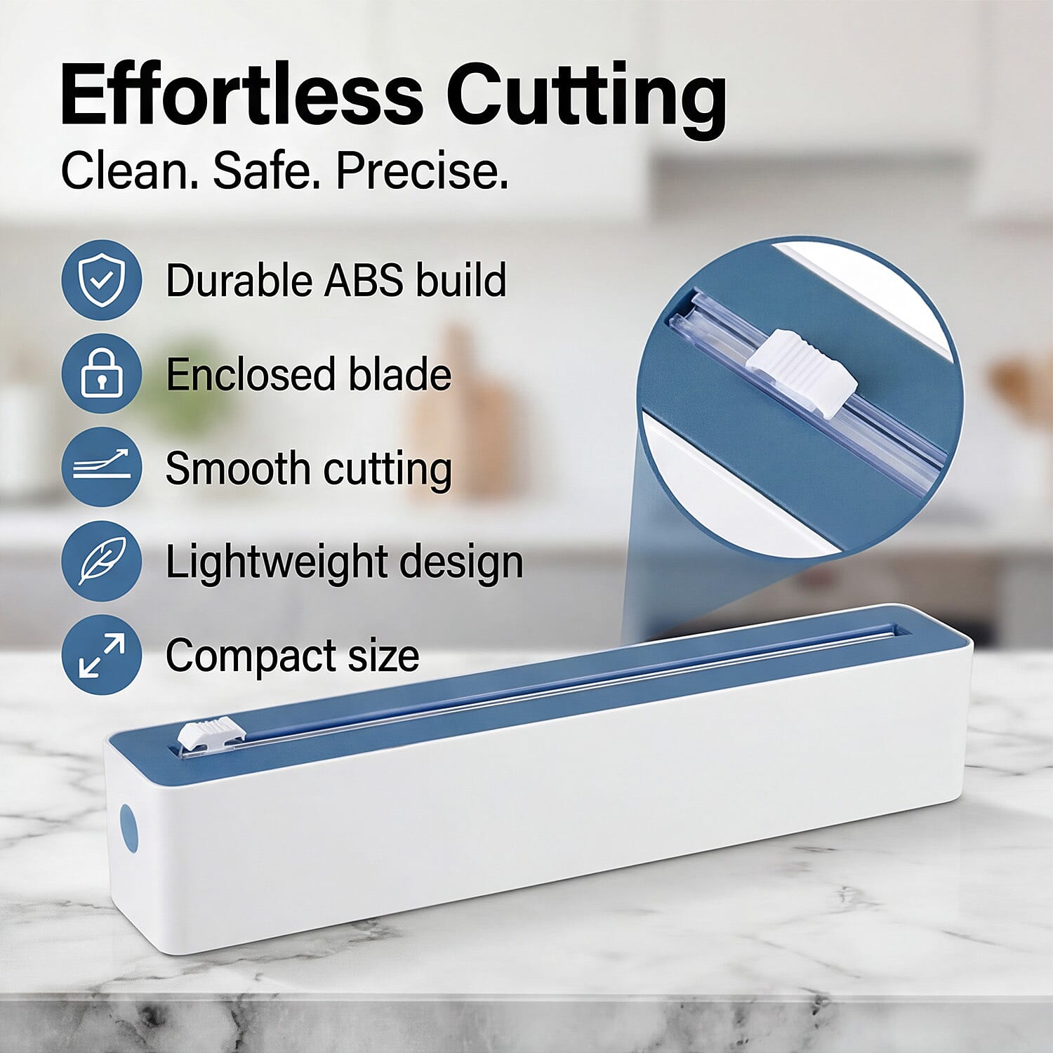 Cling Film Cutter â€“ Effortless Cutting for Your Kitchen - Blue 8380256 3