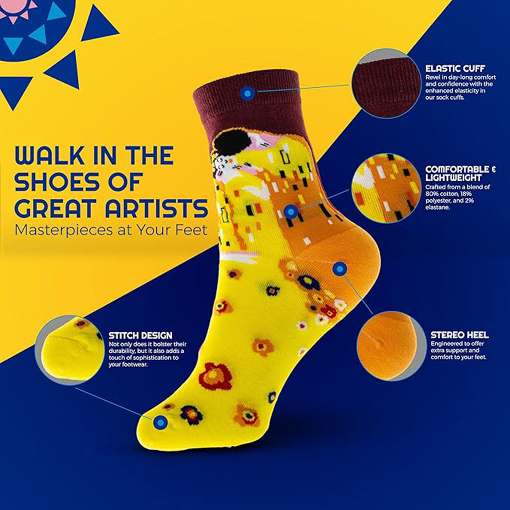 Sunny Socks - 4 Pairs Art Socks for Women (Size 3 to 7)_8380519_2