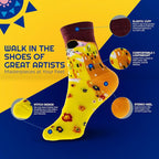 Sunny Socks - 4 Pairs Art Socks for Women (Size 3 to 7)_8380519_2