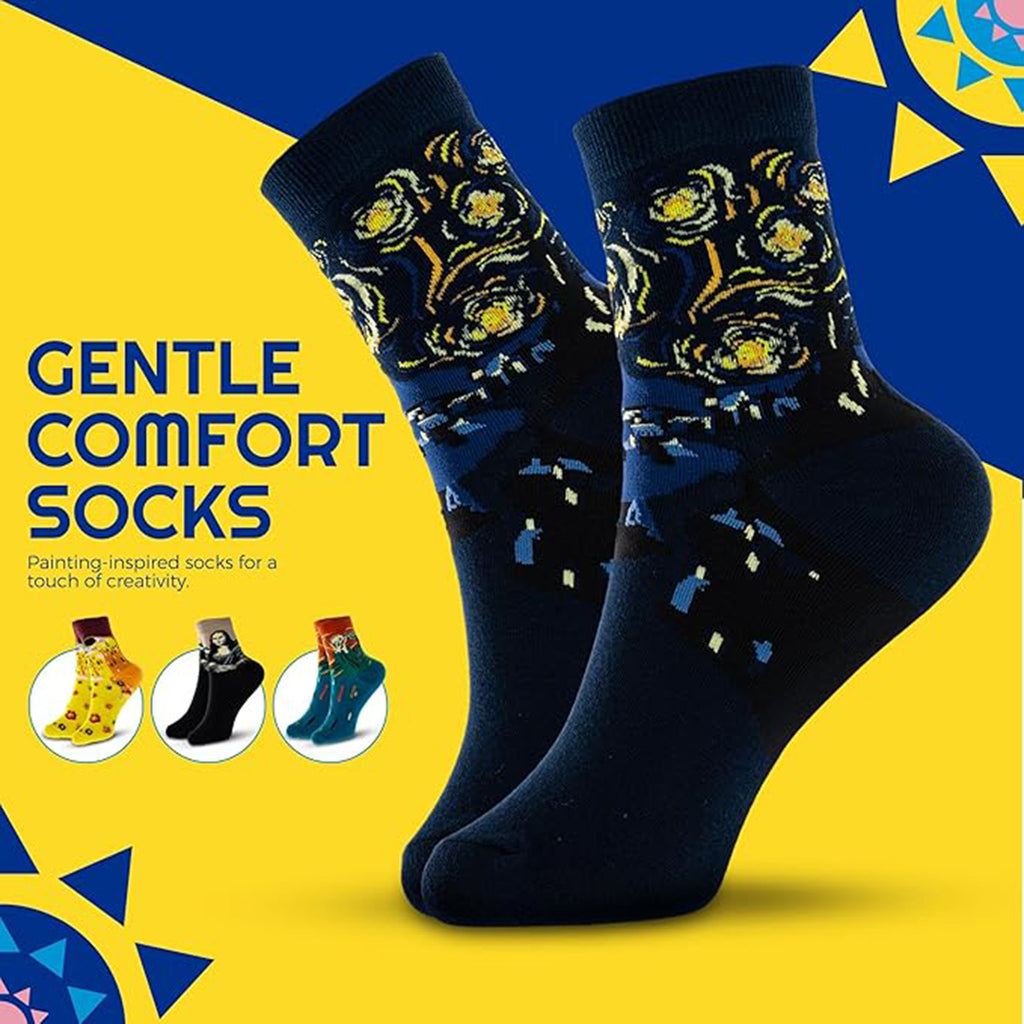 Sunny Socks - 4 Pairs Art Socks for Women (Size 3 to 7)_8380519_4