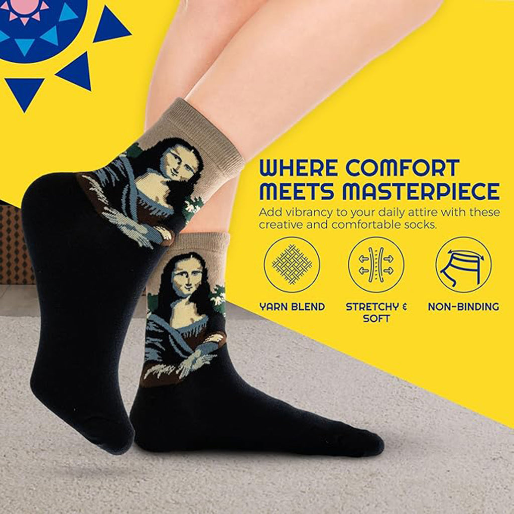 Sunny Socks - 4 Pairs Art Socks for Women (Size 3 to 7)_8380519_5